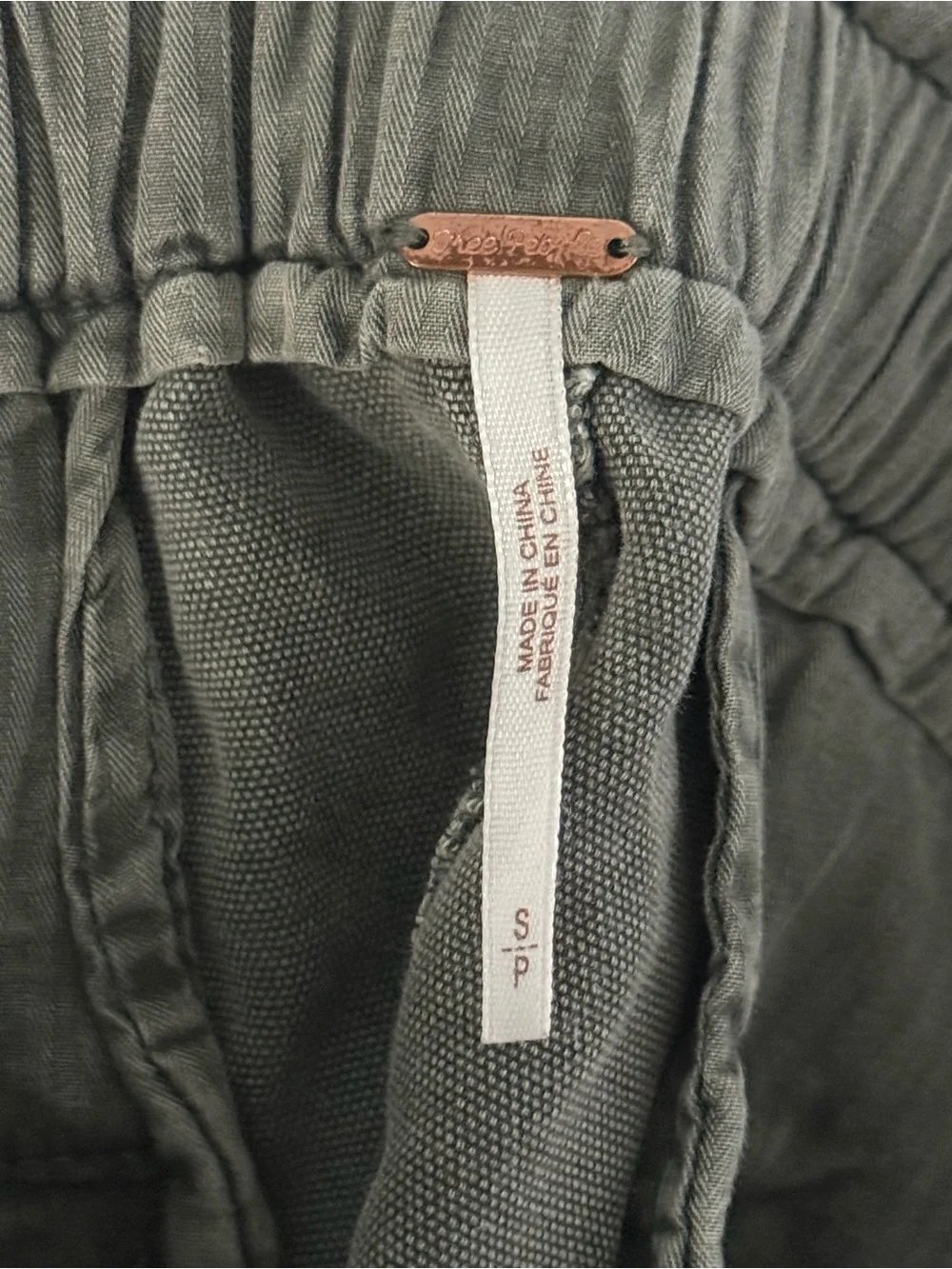 Free People Margate Pleated Trouser in Olive Green
